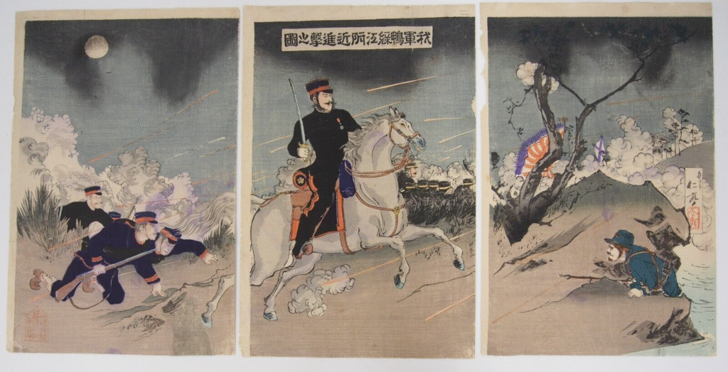 我軍旅順口附近進撃之図