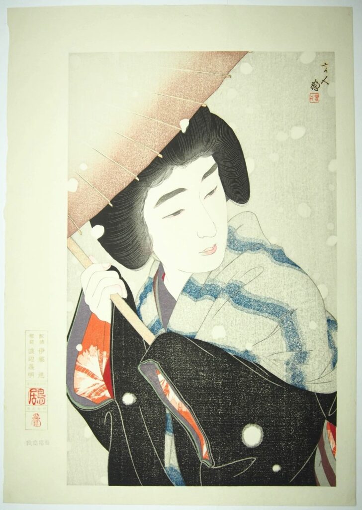 鳥居言人 牡丹雪
