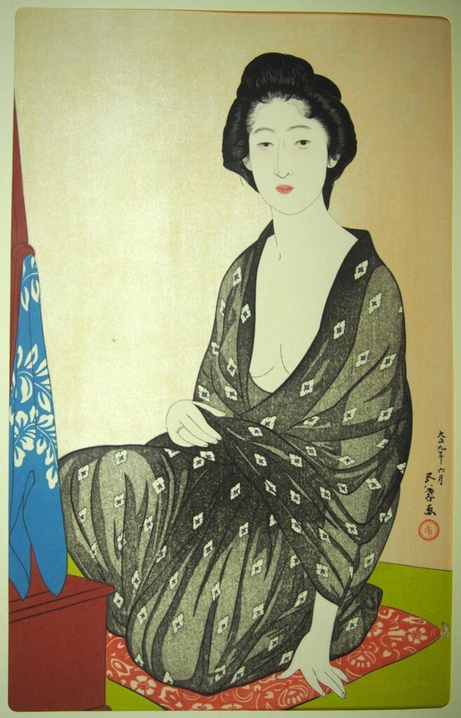 橋口五葉 うすごろも浪花の女