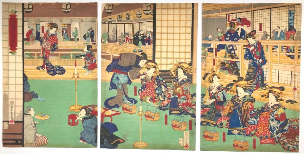 歌川芳虎 尾州楼引付座敷