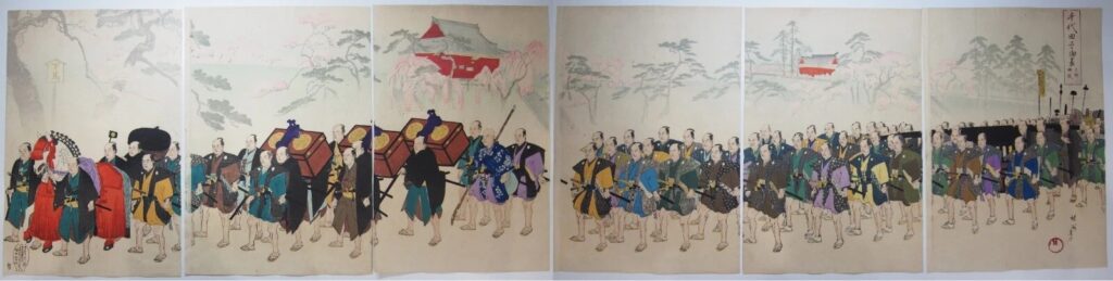 楊洲周延 千代田之御表 上野御成