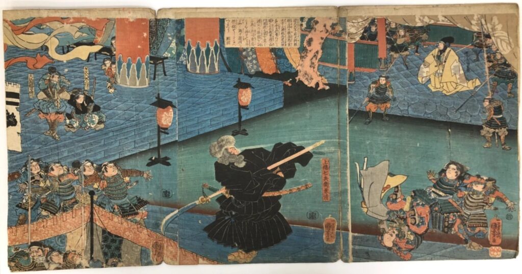 歌川国芳 上総七兵衛景清搦捕らるるの図