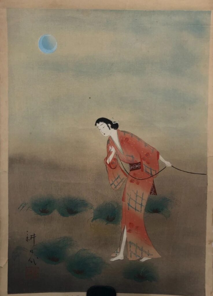 山村耕花 近松物語 月下の女